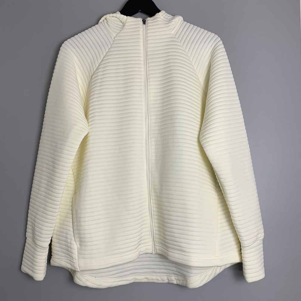 New Balance Sport Heat Jacket Womens Hoodie Large Sea Salt White Quilted NWT